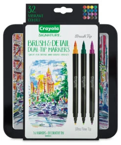 Crayola Signature Brush And Detail Dual Ended Marker Set