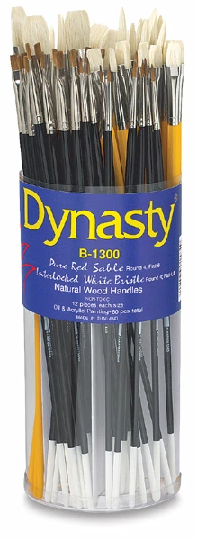 Dynasty Red Sable Style And White Bristle Assortment