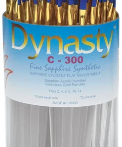 Dynasty Fine Sapphire Synthetic Flat Brush Set
