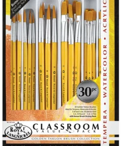 Royal & Langnickel Golden Taklon Classroom Value Packs -Canson Sale 06060 1030 3ww l