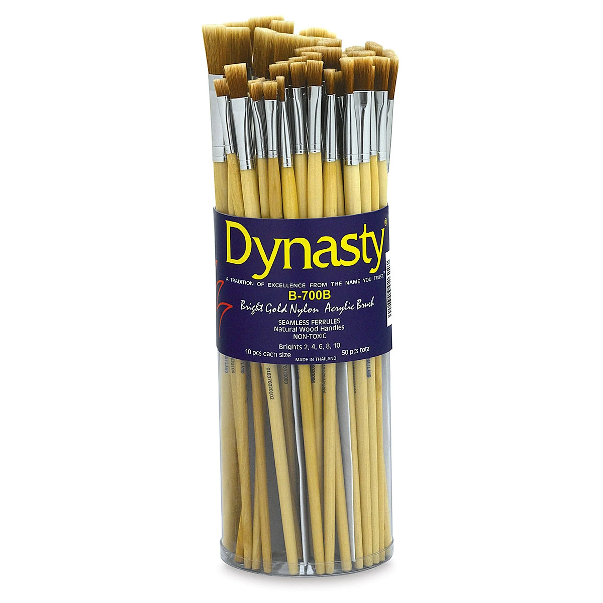 Dynasty Dupont Tynex Gold Nylon Acrylic Brush Canisters 2 Dynasty Dupont Tynex Gold Nylon Acrylic Brush Canisters - Image 2