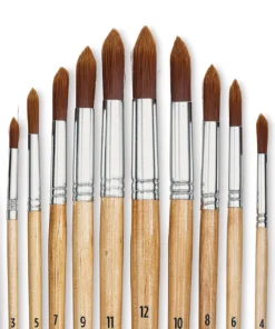 Blick Essentials Brown Nylon Value Brush Sets -Canson Sale 06280 1149 3 4ww