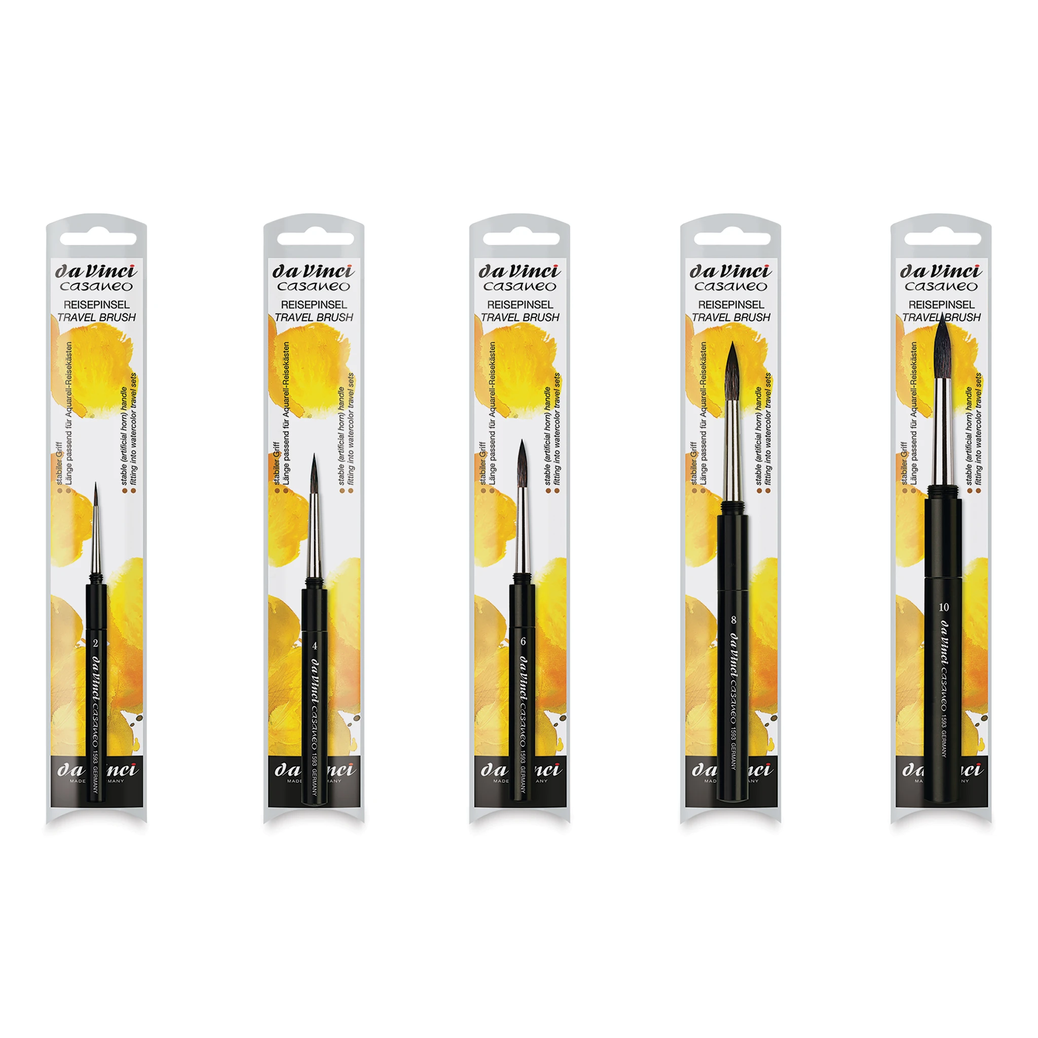 Da Vinci Casaneo Synthetic Squirrel Watercolor Travel Brushes 2 Da Vinci Casaneo Synthetic Squirrel Watercolor Travel Brushes - Image 2