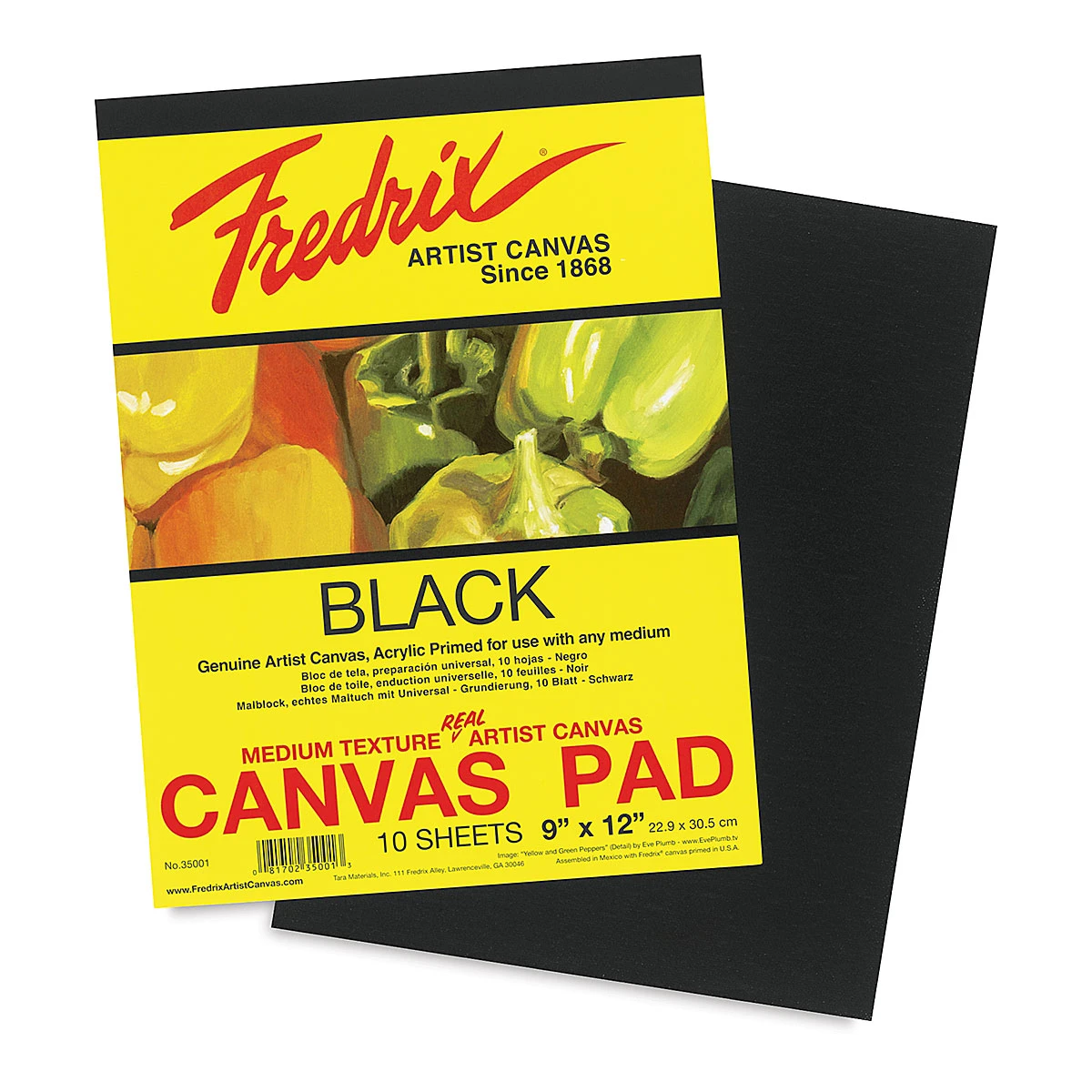 Fredrix Black Canvas Pads 1 Fredrix Black Canvas Pads