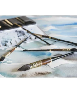 Isabey Vintage Siberian Blue Squirrel Brushes 5 Isabey Vintage Siberian Blue Squirrel Brushes -Canson Sale 09382 1006 1 4ww