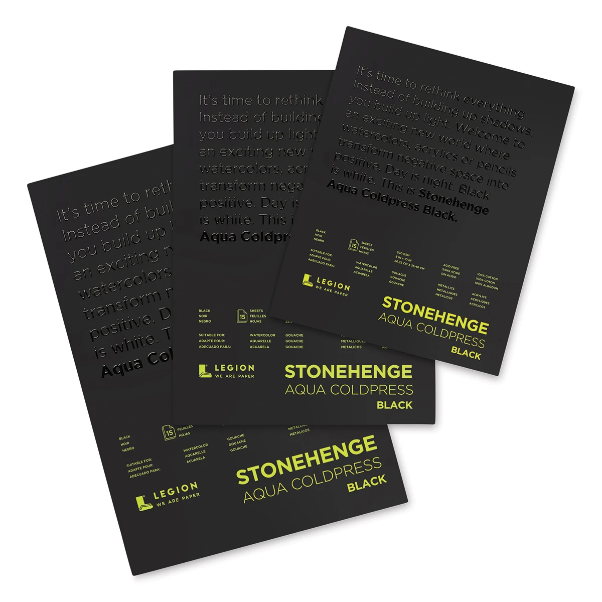 Legion Stonehenge Aqua Black Watercolor Paper Pads 1 Legion Stonehenge Aqua Black Watercolor Paper Pads