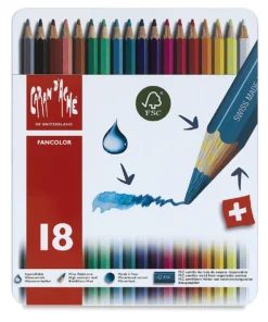 Caran D'Ache Caran DAche Fancolor Watercolor Pencil Sets 10 Caran D'Ache Caran DAche Fancolor Watercolor Pencil Sets -Canson Sale 22402 1018 1 4ww