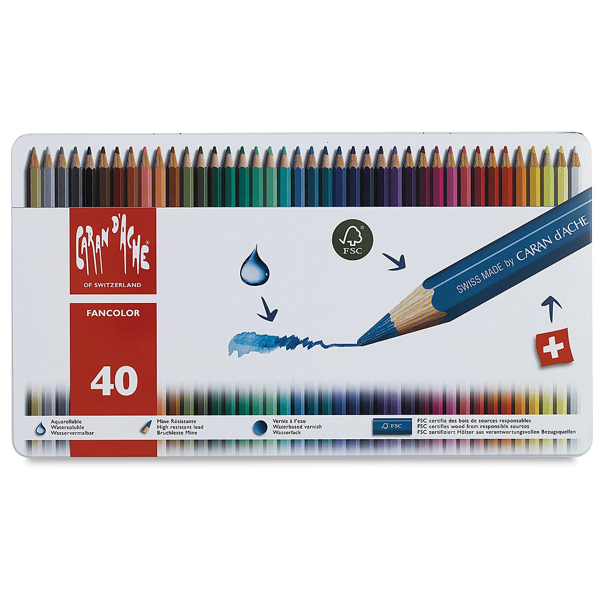Caran D'Ache Caran DAche Fancolor Watercolor Pencil Sets 6 Caran D'Ache Caran DAche Fancolor Watercolor Pencil Sets - Image 6