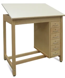 Hann SixDrawer Wood Drawing Table