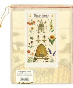 Cavallini Bees & Honey Tea Towel -Canson Sale 60874 1017 1 4ww