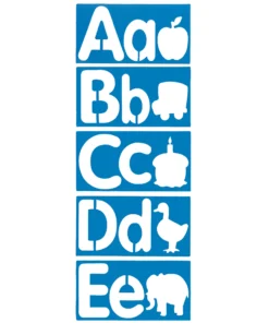 Roylco Big Alphabets & Pictures Stencils