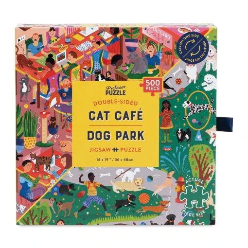 Professor Puzzle Cat Café & Dog Park 500 Piece Puzzle -Canson Sale 62635 1031 1 4ww