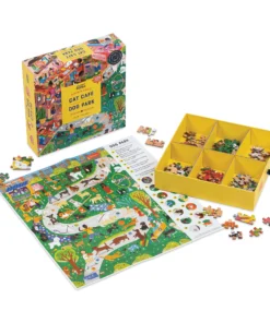 Professor Puzzle Cat Café & Dog Park 500 Piece Puzzle -Canson Sale 62635 1031 M 4ww