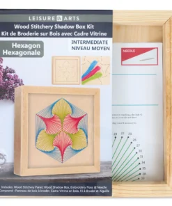 Leisure Arts Wood Stitchery Shadow Box Kits -Canson Sale 66971 1001 M 4ww