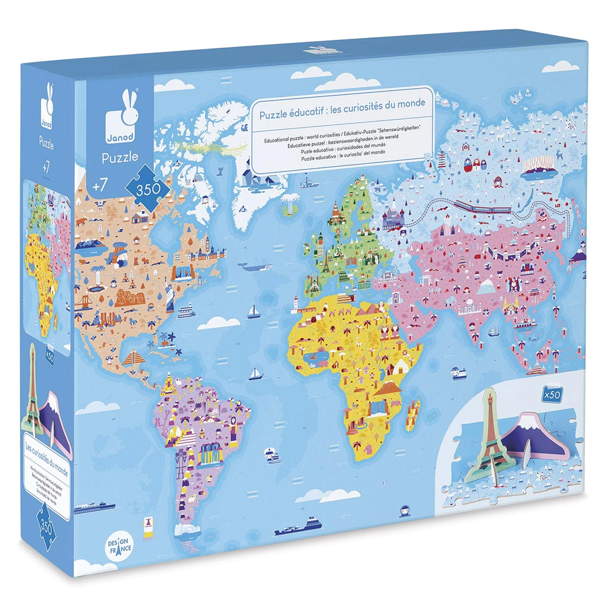 Janod Educational 350 Piece Puzzles 3 Janod Educational 350 Piece Puzzles - Image 3