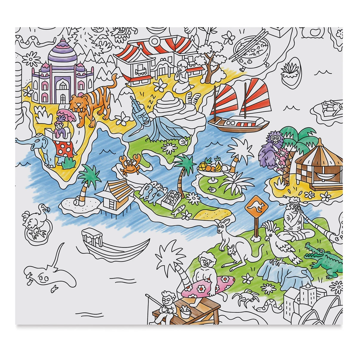 OMY Atlas Giant Coloring Poster 3 OMY Atlas Giant Coloring Poster - Image 3