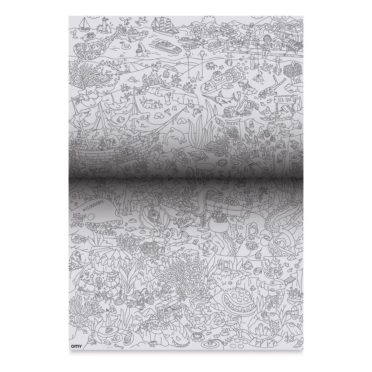 OMY Ocean Giant Coloring Poster 2 OMY Ocean Giant Coloring Poster - Image 2