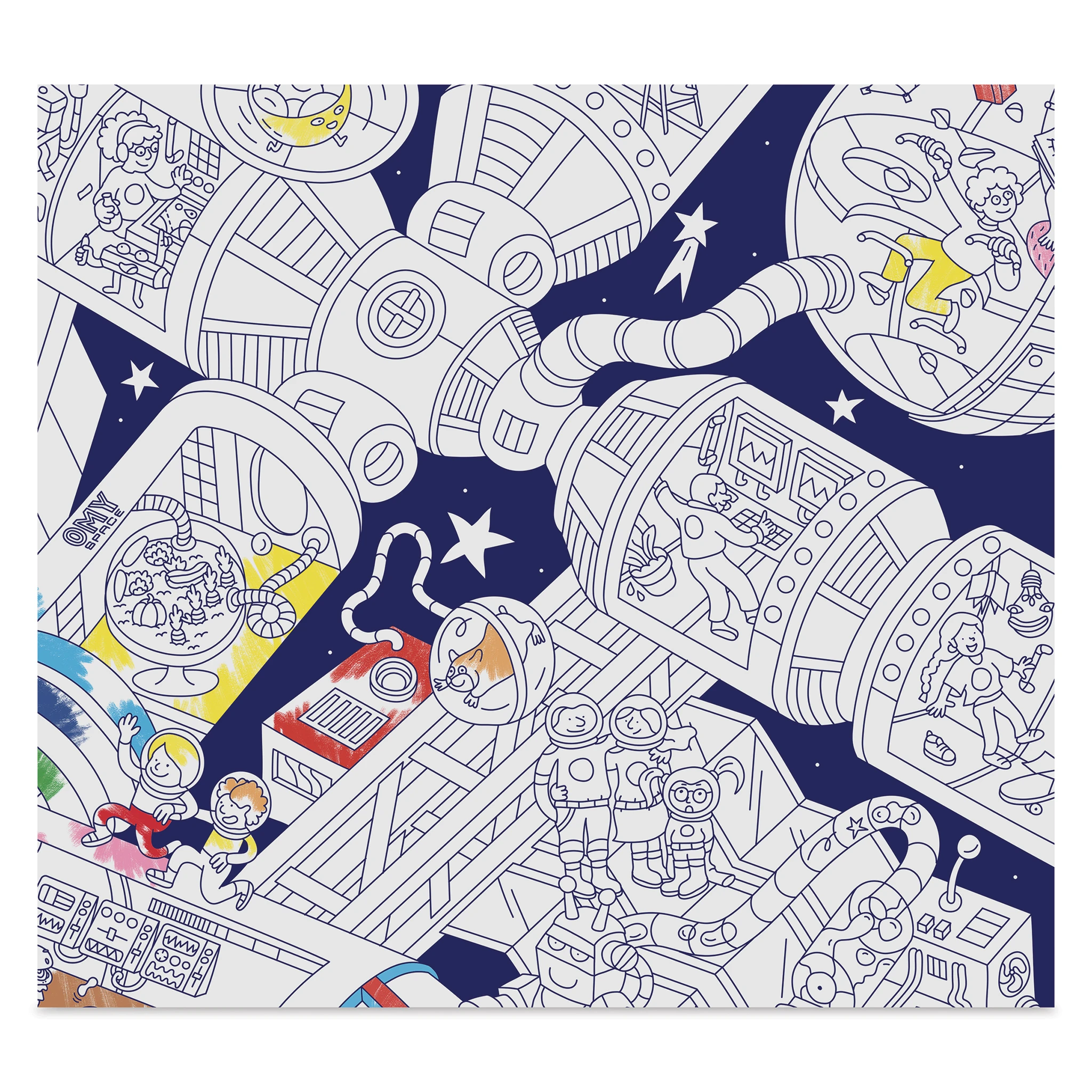 OMY Space Station Giant Coloring Poster 2 OMY Space Station Giant Coloring Poster - Image 2