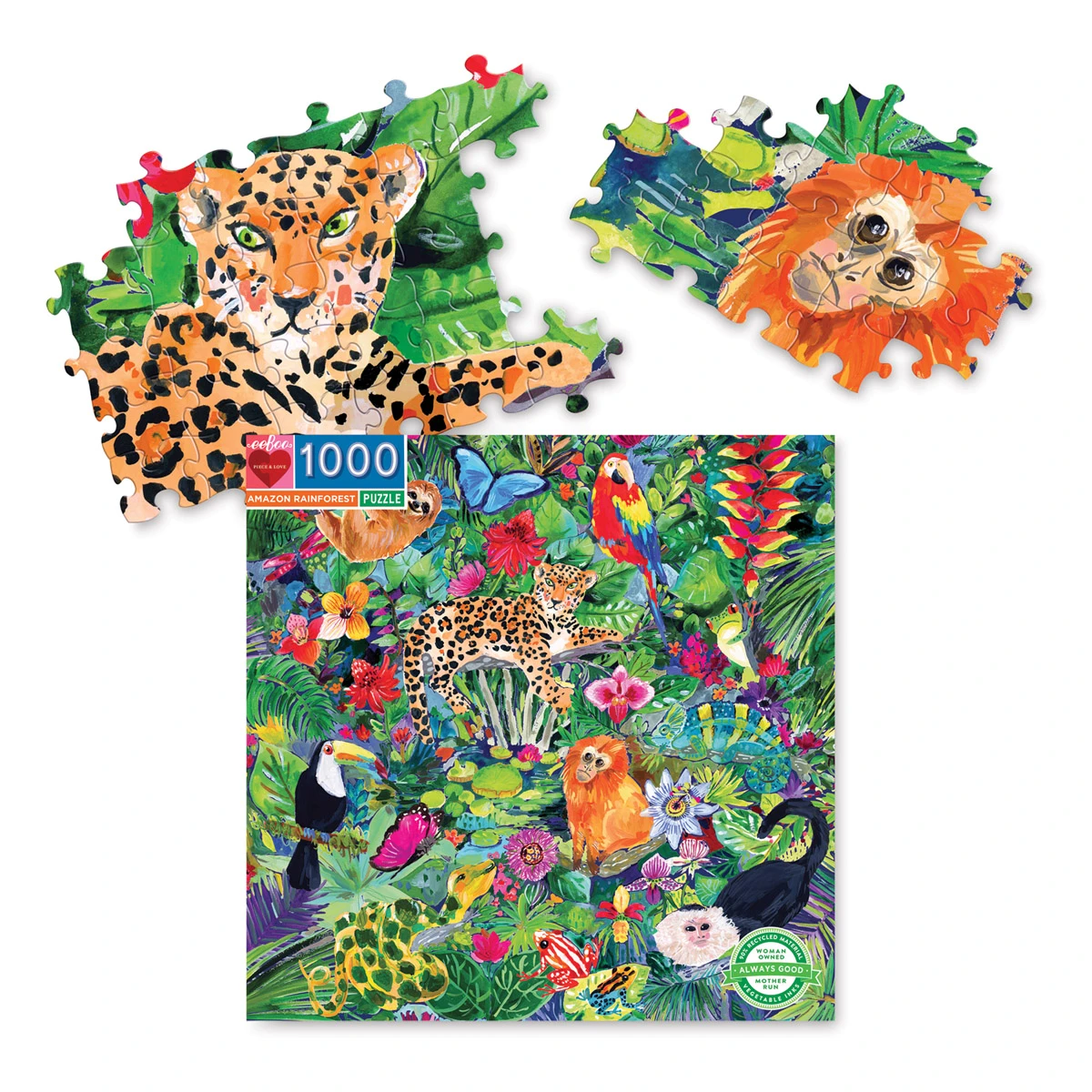 Eeboo Amazon Rainforest 1000 Piece Puzzle 2 Eeboo Amazon Rainforest 1000 Piece Puzzle - Image 2