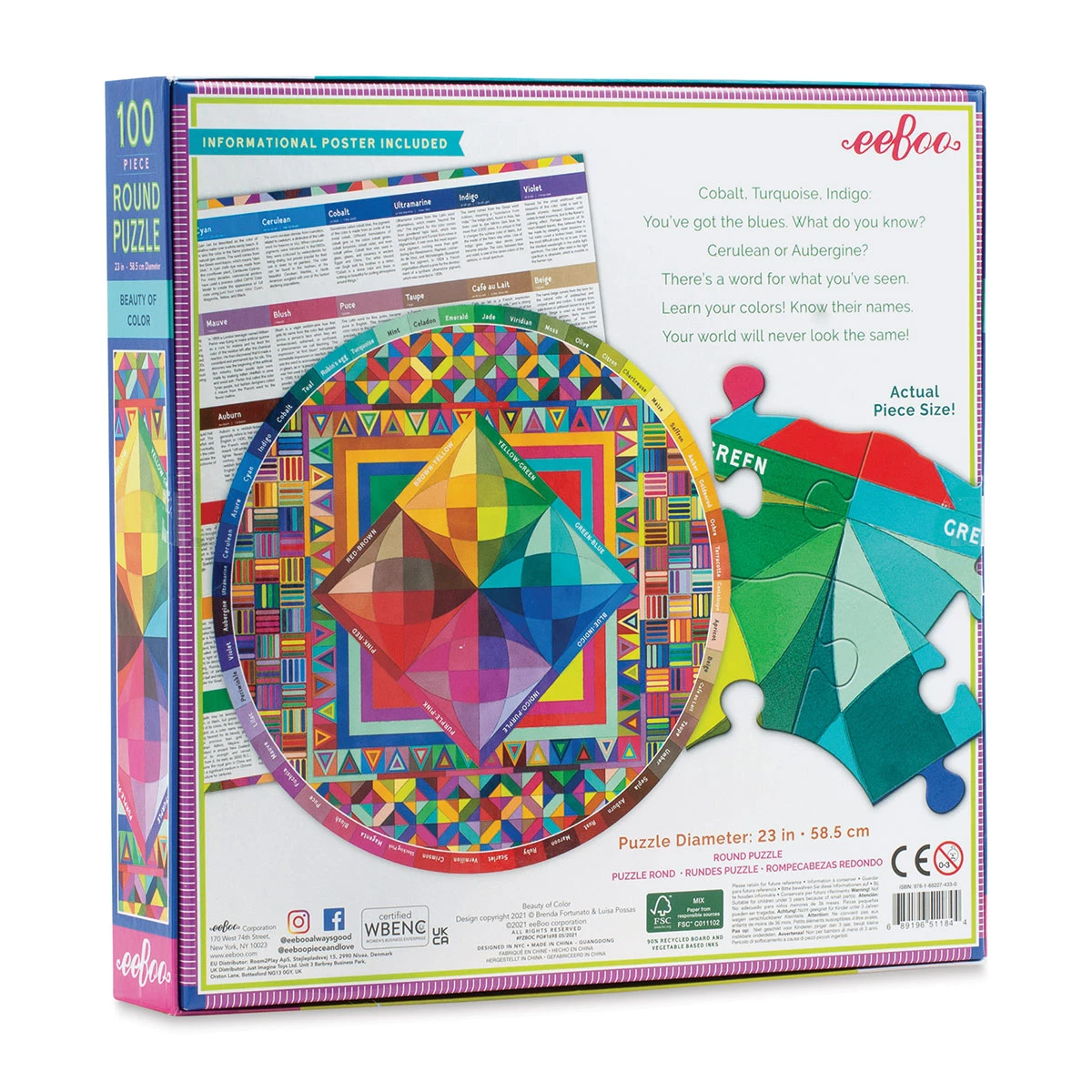 Eeboo Beauty Of Color 100 Piece Puzzle 3 Eeboo Beauty Of Color 100 Piece Puzzle - Image 3