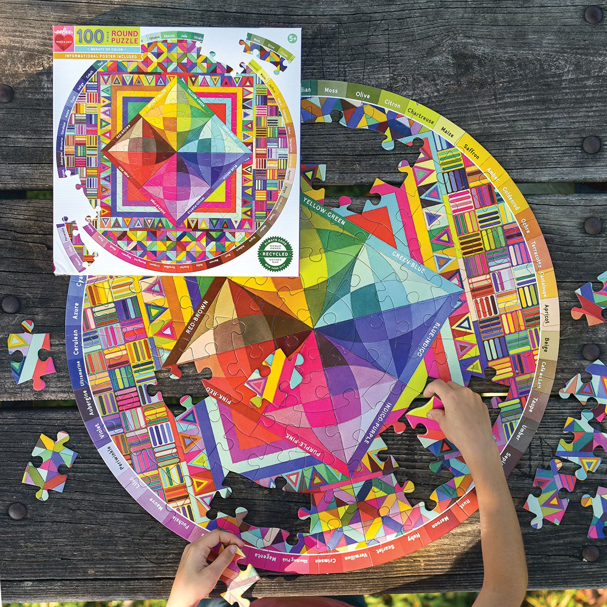 Eeboo Beauty Of Color 100 Piece Puzzle 4 Eeboo Beauty Of Color 100 Piece Puzzle - Image 4