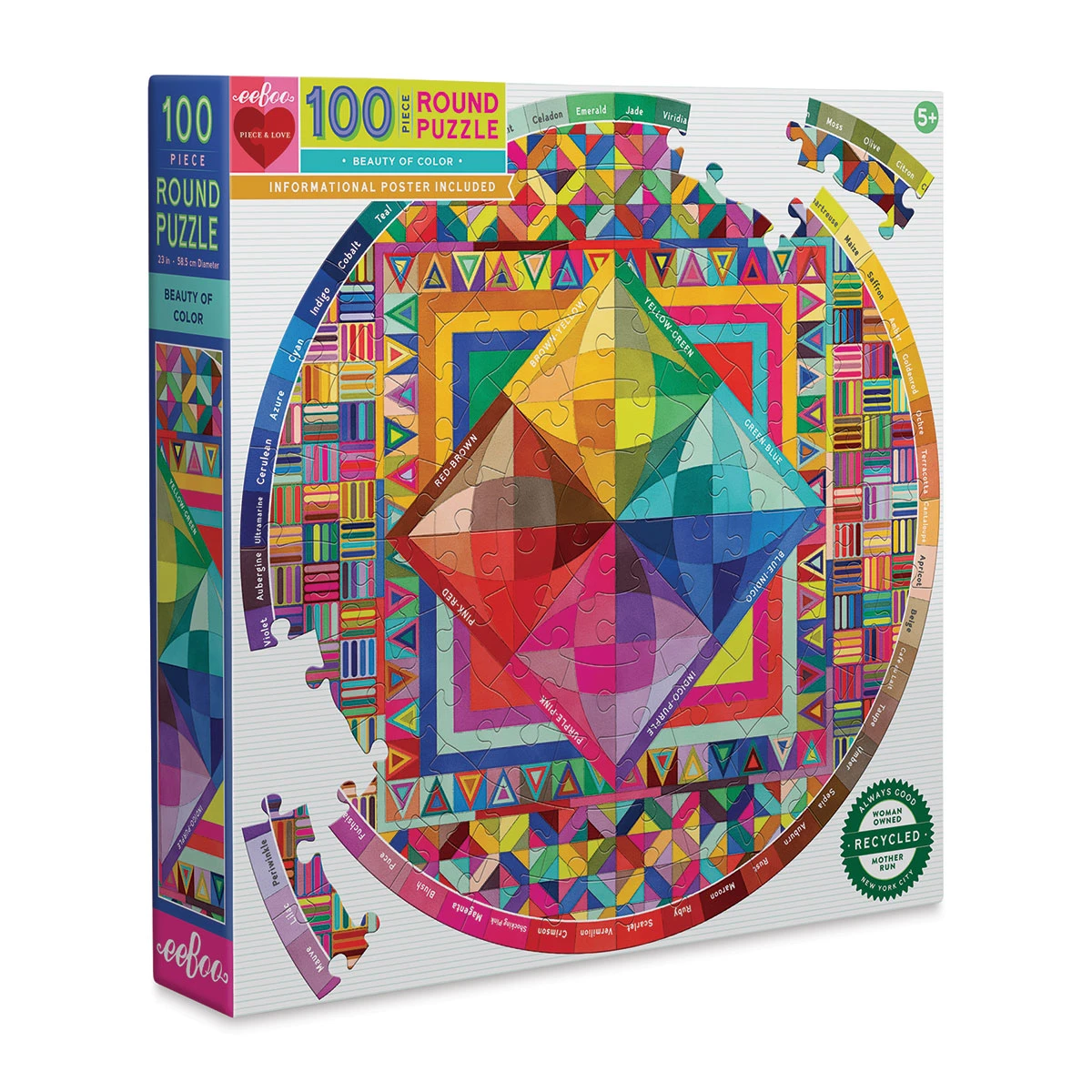 Eeboo Beauty Of Color 100 Piece Puzzle 1 Eeboo Beauty Of Color 100 Piece Puzzle
