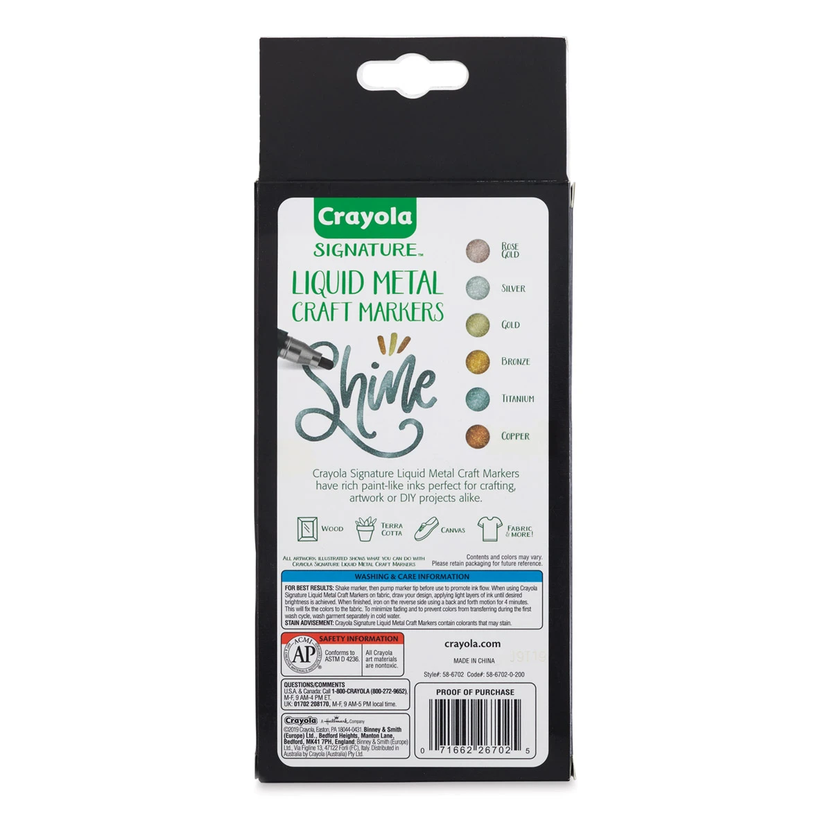 Crayola Signature Liquid Metal Craft Marker Set 3 Crayola Signature Liquid Metal Craft Marker Set - Image 3