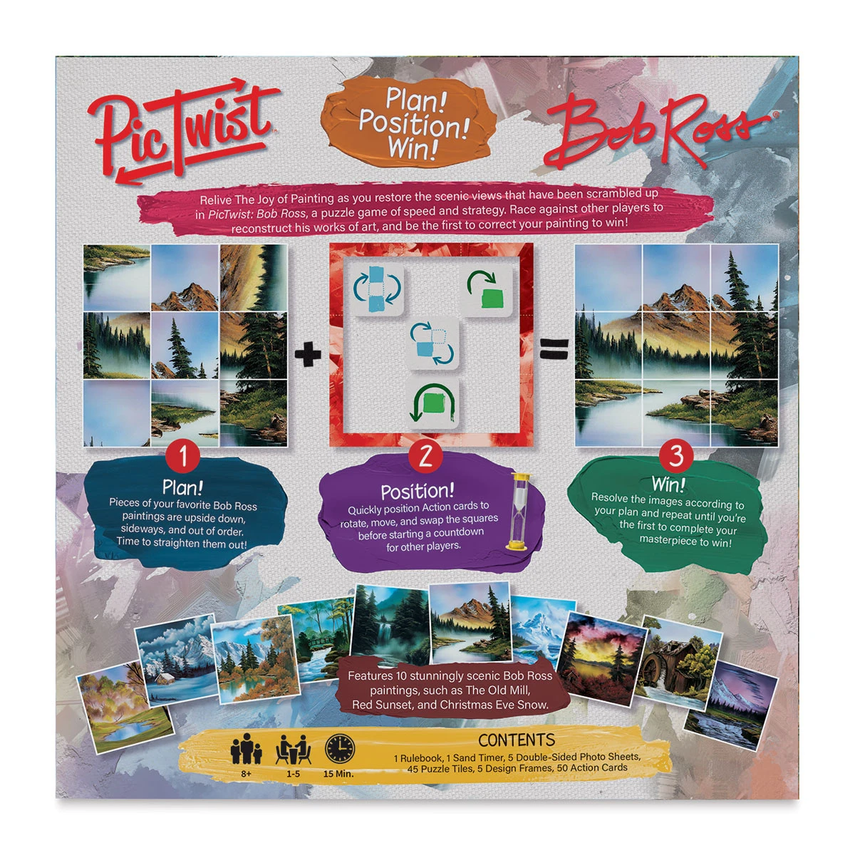 USAopoly PicTwist Bob Ross Puzzle Game 4 USAopoly PicTwist Bob Ross Puzzle Game - Image 4