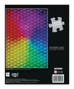 USAopoly Gradient Cubes 1000 Piece Puzzle 7 USAopoly Gradient Cubes 1000 Piece Puzzle -Canson Sale 83279 1005 3 4ww