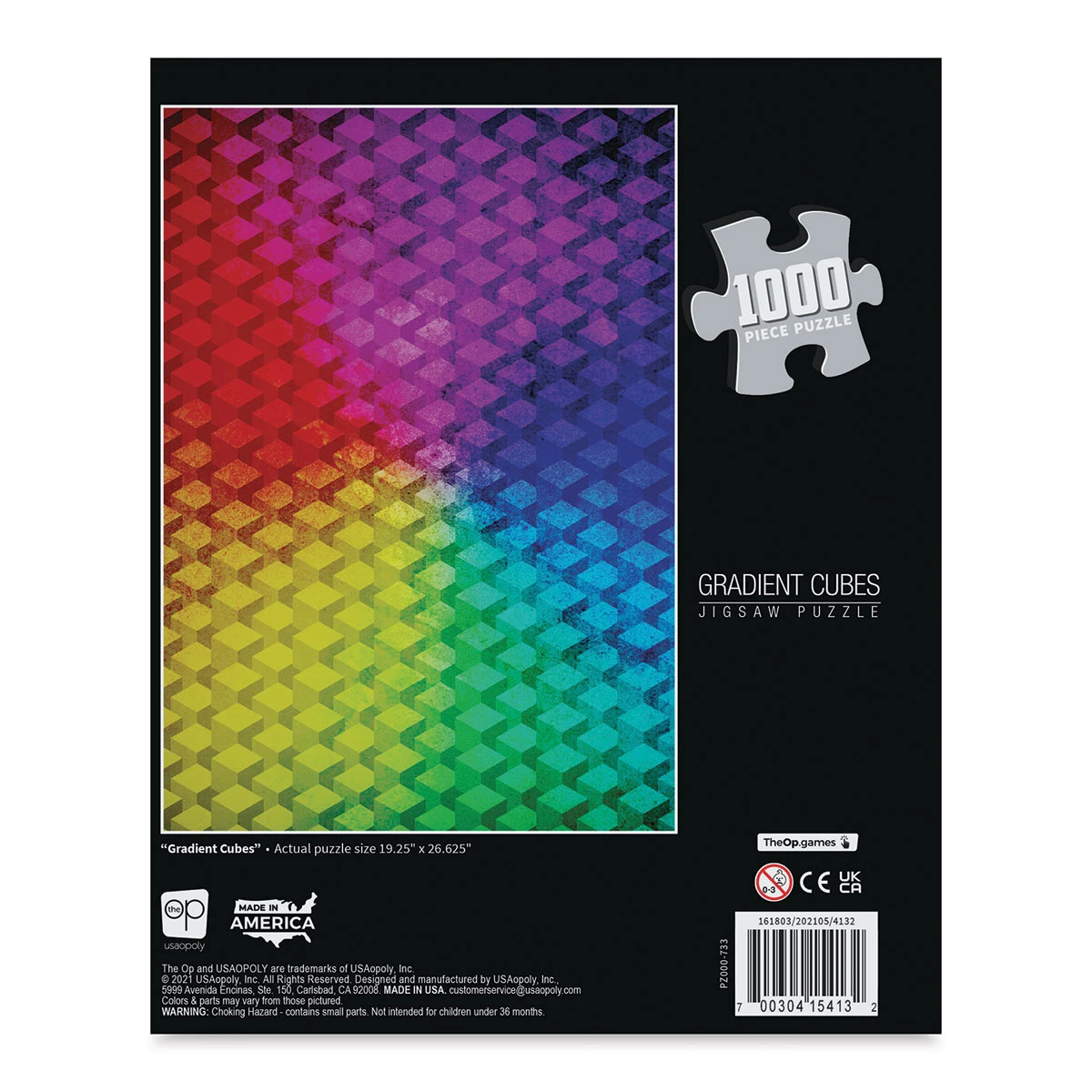 USAopoly Gradient Cubes 1000 Piece Puzzle 4 USAopoly Gradient Cubes 1000 Piece Puzzle - Image 4