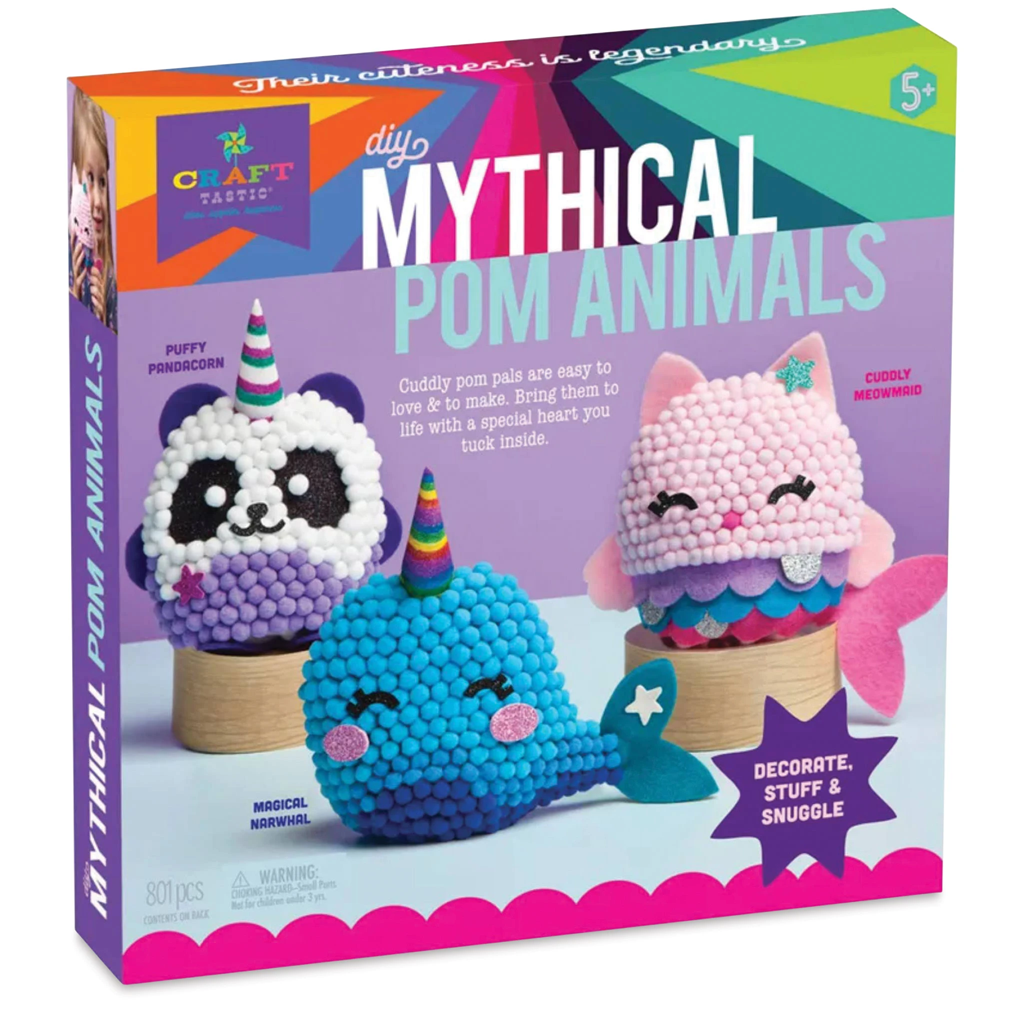 CraftTastic DIY Mythical Pom Animals Kit 1 CraftTastic DIY Mythical Pom Animals Kit