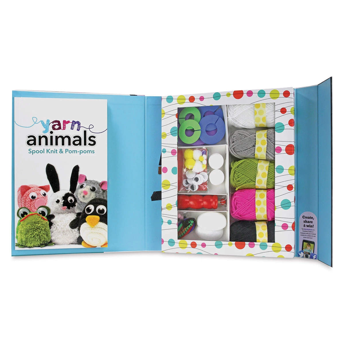 SpiceBox Kits For Kids Spool Knit And Pom Poms Yarn Animals 2 SpiceBox Kits For Kids Spool Knit And Pom Poms Yarn Animals - Image 2
