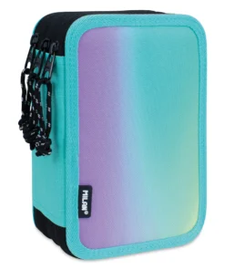 Milan Sunset Series Triple Decker Pencil Case With Supplies