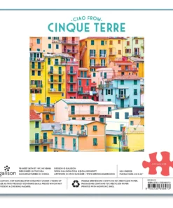 Galison Ciao From Cinque Terre 500 Piece Puzzle -Canson Sale 85009 1021 3 4ww
