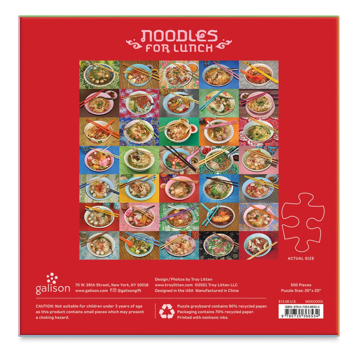 Galison Noodles For Lunch 500 Piece Puzzle 4 Galison Noodles For Lunch 500 Piece Puzzle - Image 4