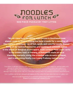 Galison Noodles For Lunch 500 Piece Puzzle 9 Galison Noodles For Lunch 500 Piece Puzzle -Canson Sale 85009 1022 4 4ww