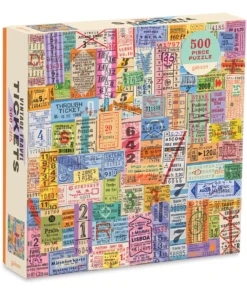 Galison Vintage Travel Tickets 500 Piece Puzzle