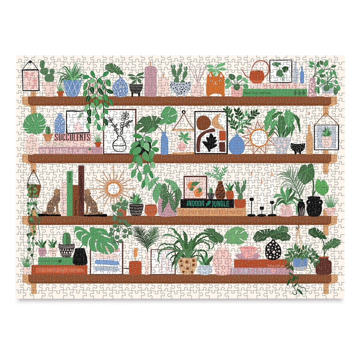 Galison Plant Shelfie 1000 Piece Puzzle 2 Galison Plant Shelfie 1000 Piece Puzzle - Image 2