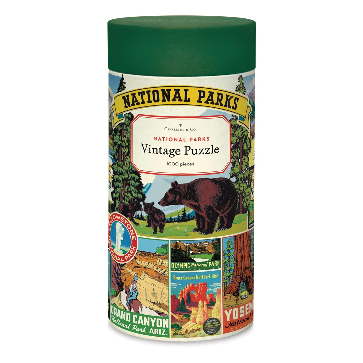 Cavallini Vintage National Parks 1000 Piece Puzzle 1 Cavallini Vintage National Parks 1000 Piece Puzzle