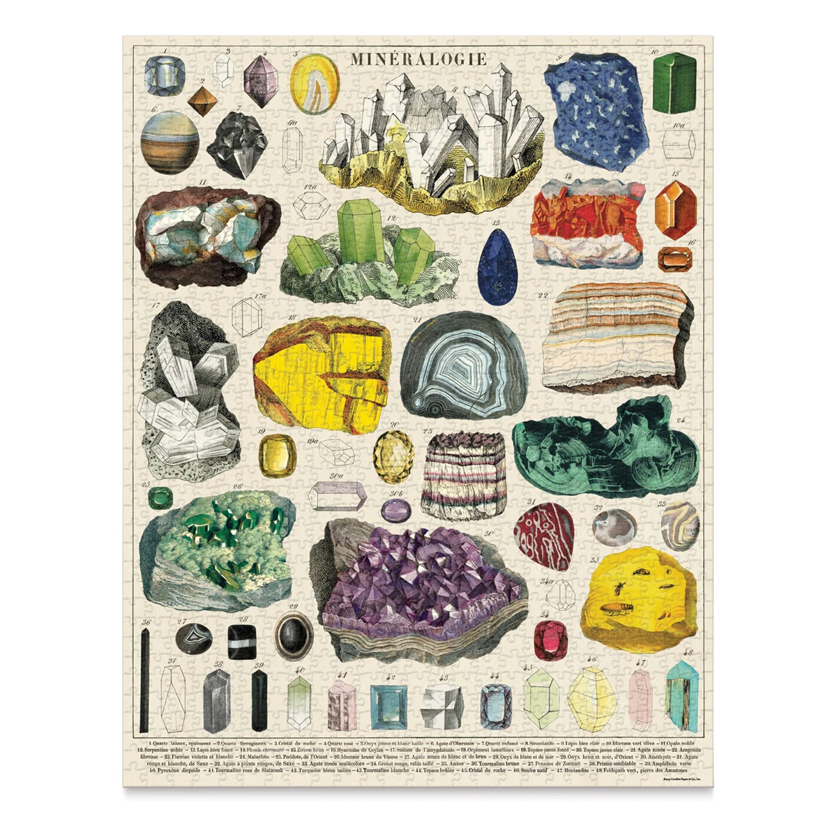 Cavallini Vintage Mineralogy 1000 Piece Puzzle 2 Cavallini Vintage Mineralogy 1000 Piece Puzzle - Image 2