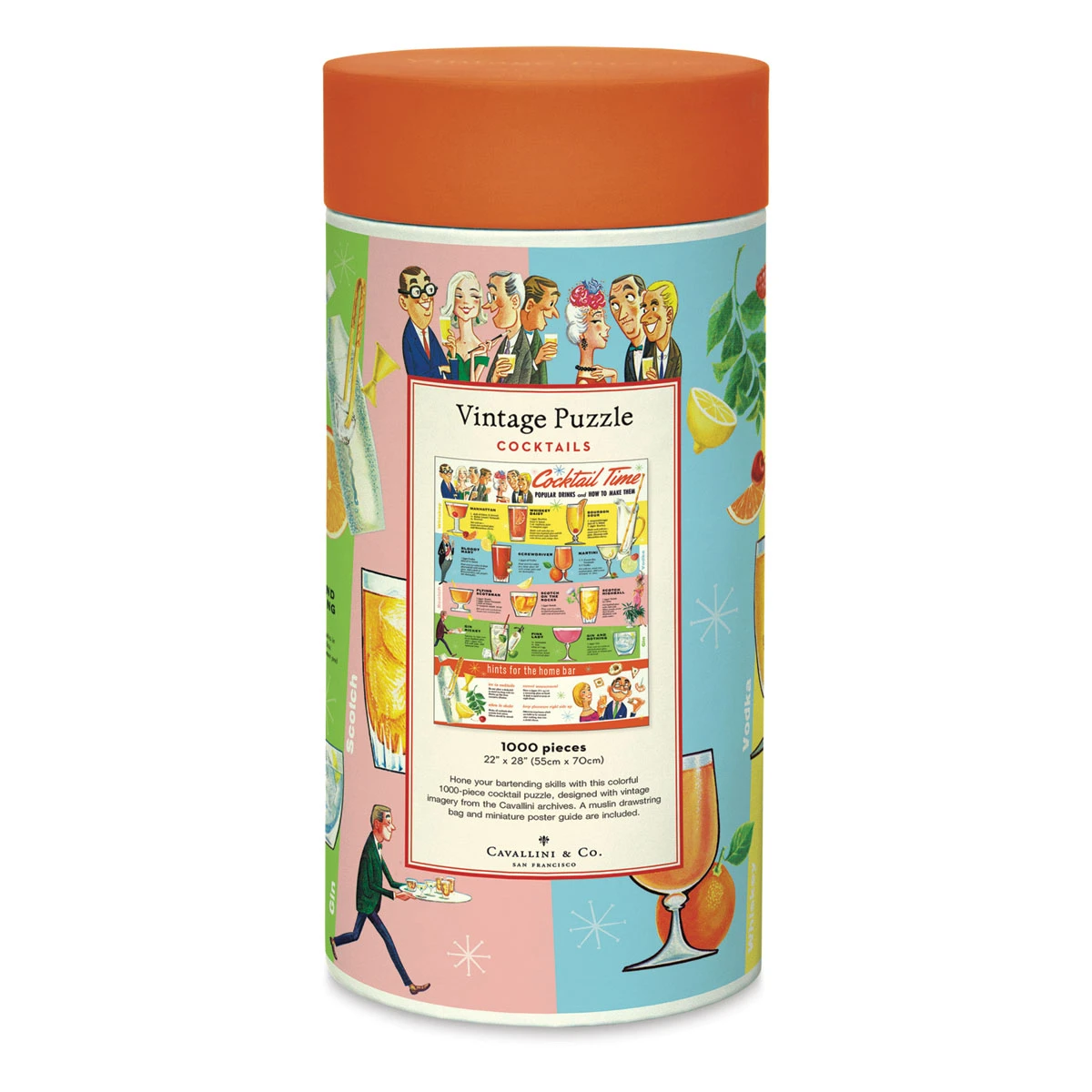 Cavallini Vintage Cocktails 1000 Piece Puzzle 3 Cavallini Vintage Cocktails 1000 Piece Puzzle - Image 3
