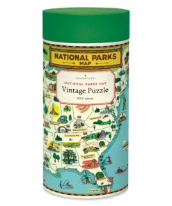Cavallini Vintage National Parks Map 1000 Piece Puzzle