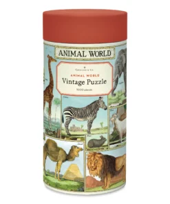 Cavallini Vintage Animal World 1000 Piece Puzzle