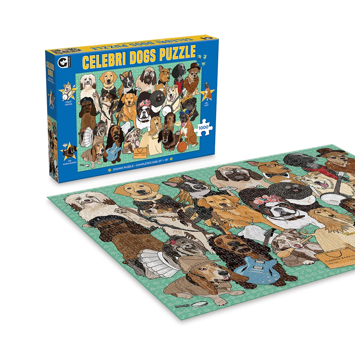 Ginger Fox Celebri Dogs 1000 Piece Puzzle 3 Ginger Fox Celebri Dogs 1000 Piece Puzzle - Image 3