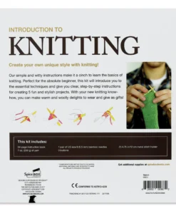 SpiceBox Introduction To Knitting Kit -Canson Sale 85034 1002 2 4ww