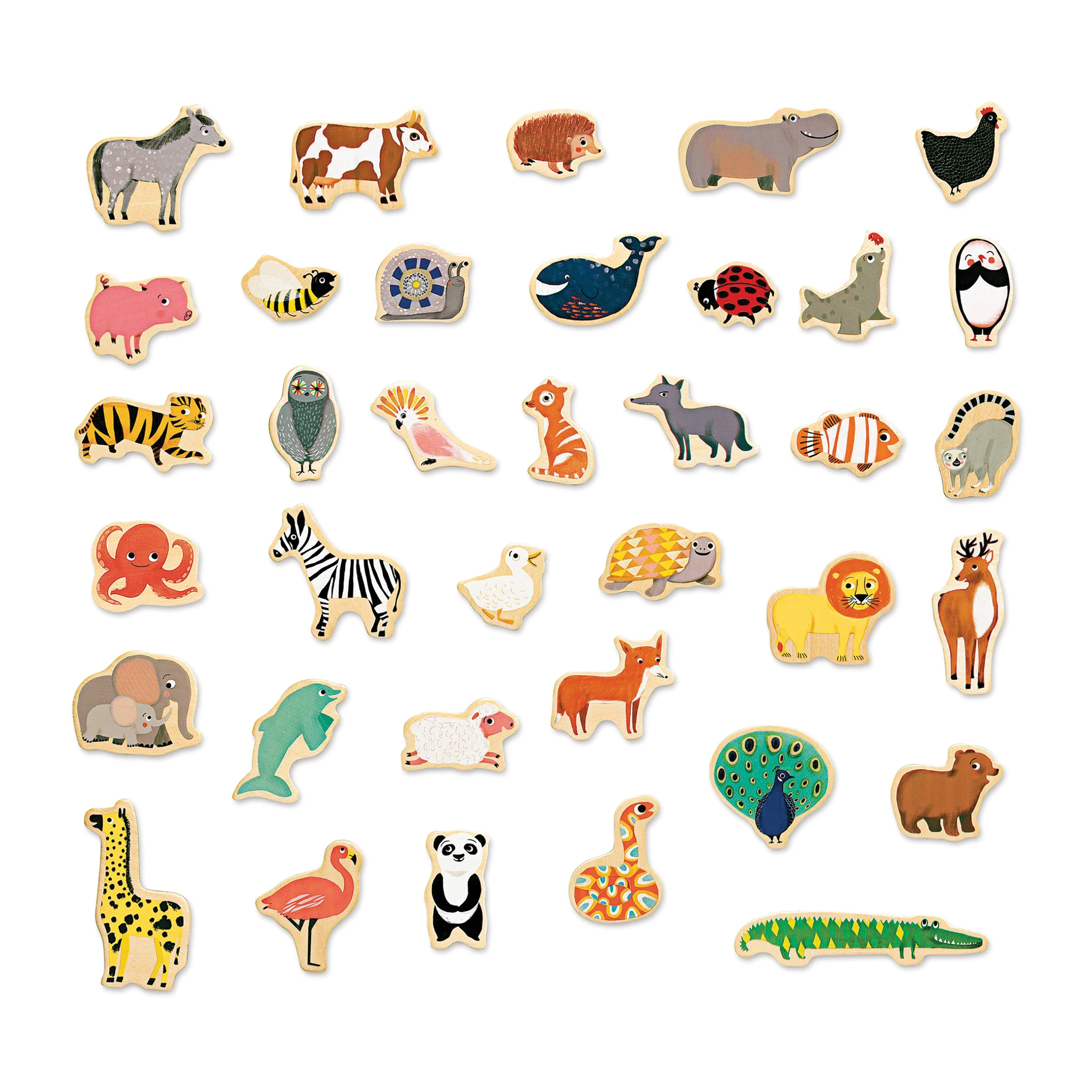 Djeco Magnetics Magnimo Wooden Animal Magnets 2 Djeco Magnetics Magnimo Wooden Animal Magnets - Image 2