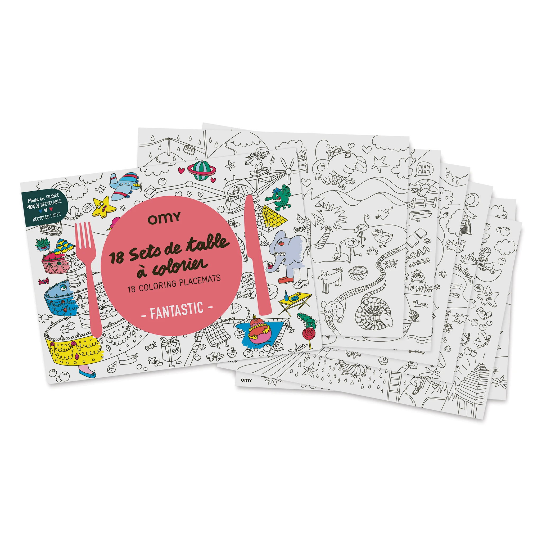 OMY Coloring Placemat Sets 1 OMY Coloring Placemat Sets