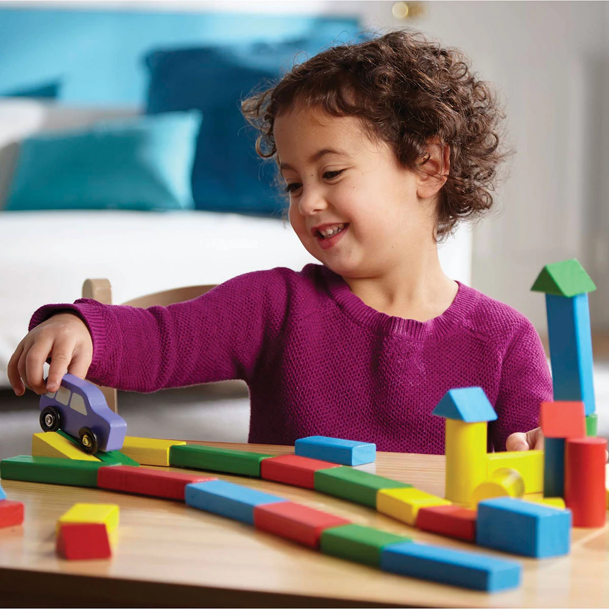 Melissa & Doug 100 Piece Wood Blocks Set 6 Melissa & Doug 100 Piece Wood Blocks Set - Image 6