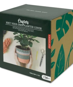 Kikkerland Crafters Knit Your Own Planter Cover Kit -Canson Sale 85713 1002 2 4ww
